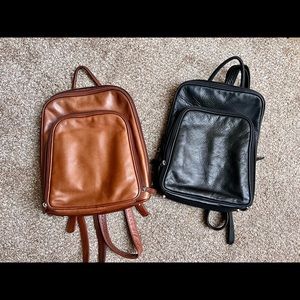 Set of 2 genuine leather backpack purse SOLD